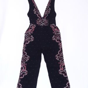 Free People Black and Pink Jumpsuit